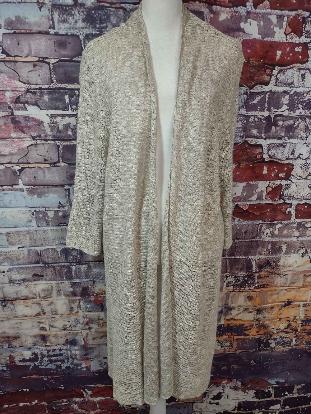 Eileen Fisher Linen Blend Duster Cardigan